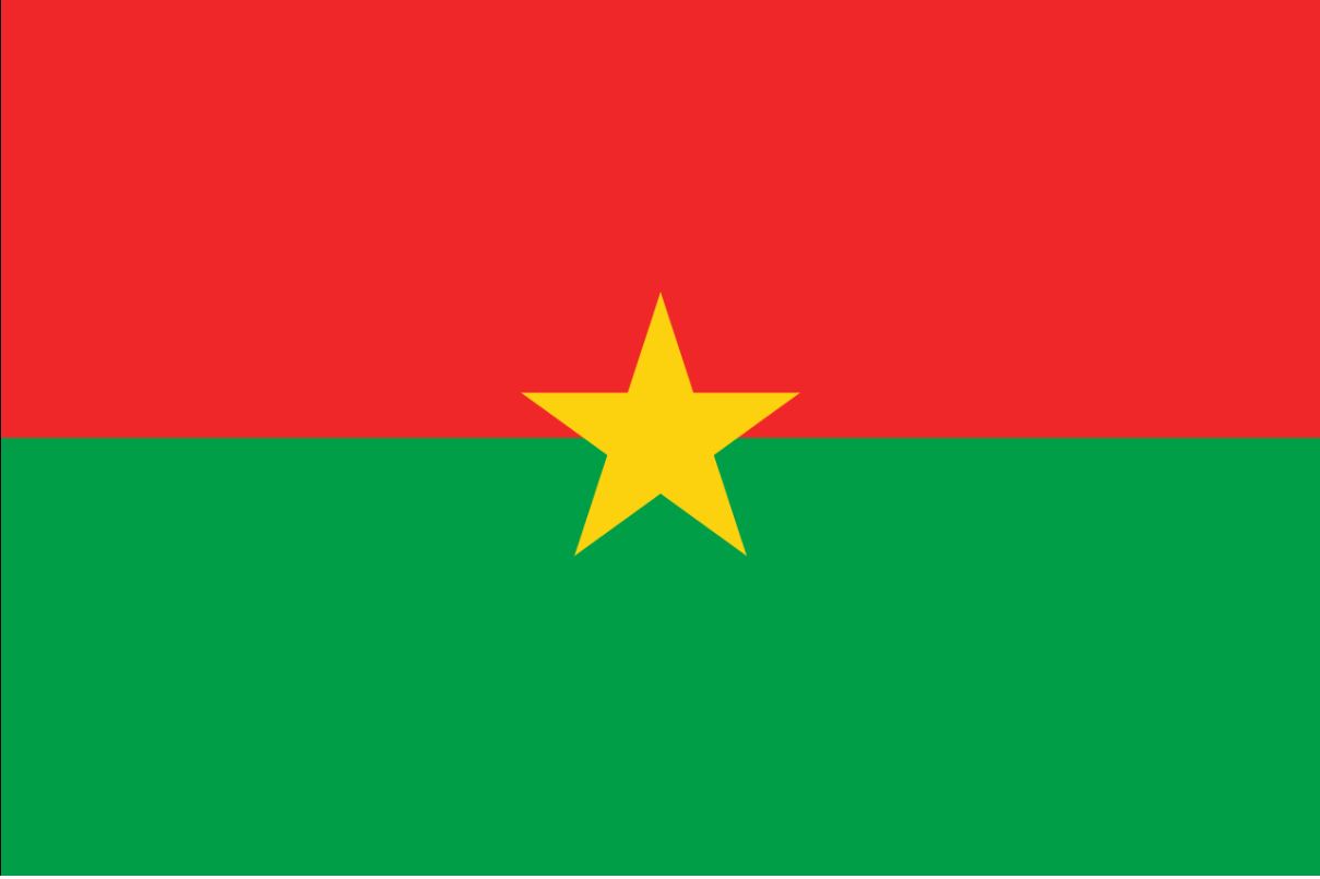 Drapeau Burkina Faso, Afrique